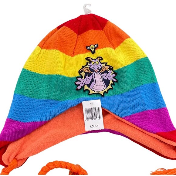 Disney Parks Epcot Figment Colorful Knit Hat Adult Size Rainbow NWT main image 4